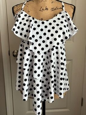 Polka Dot Tankini Top
